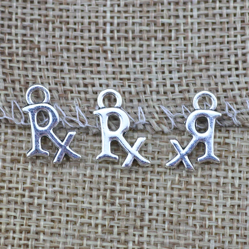 40pcs15*10mm Medical Charm  RX Medical or Pharmacist Charm Pendant DIY Necklace Bracelet Bangle Findings image 2