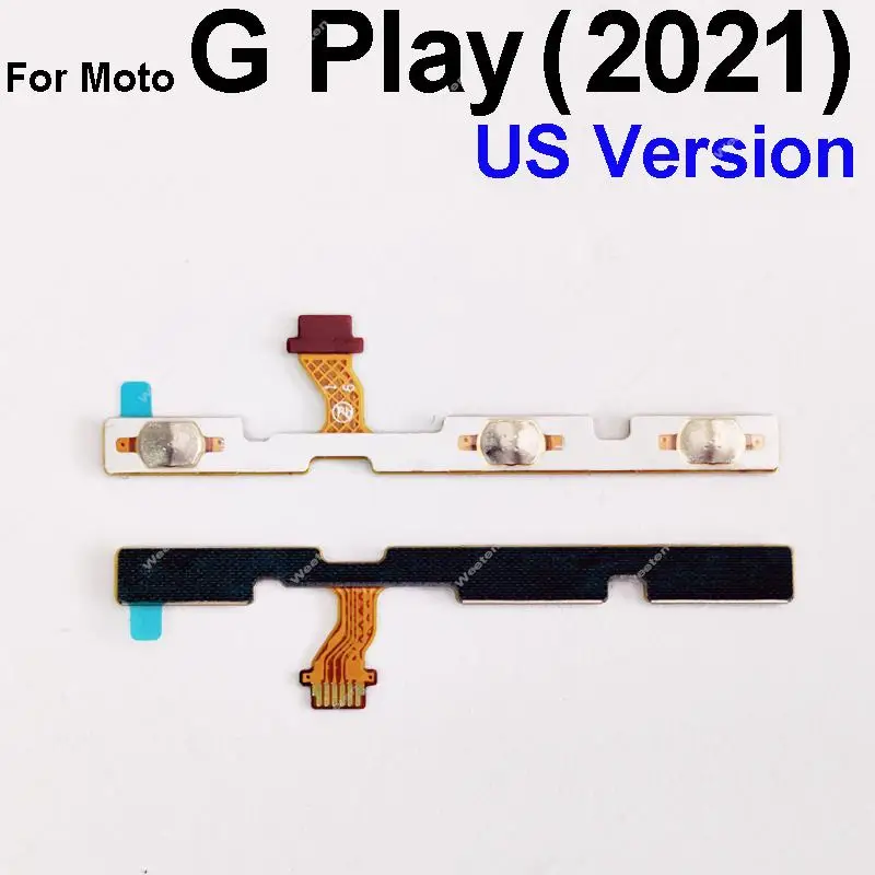 For Motorola Moto G Play (2021) Power Volume Button Flex Cable ON OFF Side Key   Control Flex Ribbon Replacement Parts