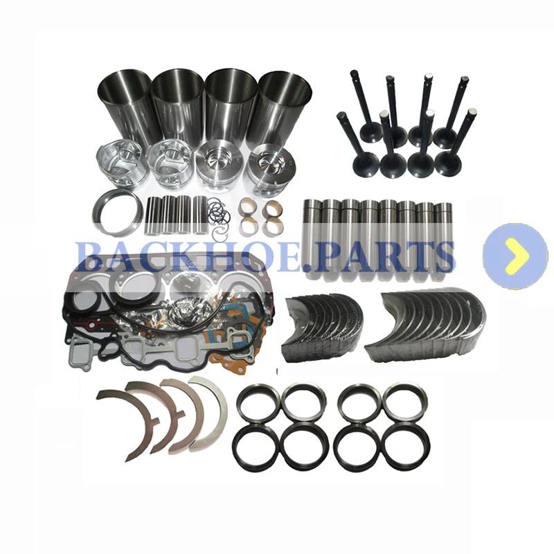 Overhaul Rebuild Kit For Isuzu 4JB1 2.8L Non-Turbo Engine Mustang Bobcat Loader Excavator