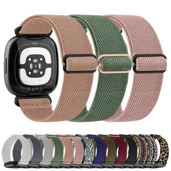 Bracelet de montre élastique en nylon pour Fitbit Versa 3, bracelet Versa 4, remplacement de bracelet de montre, fouet Fitbit 2