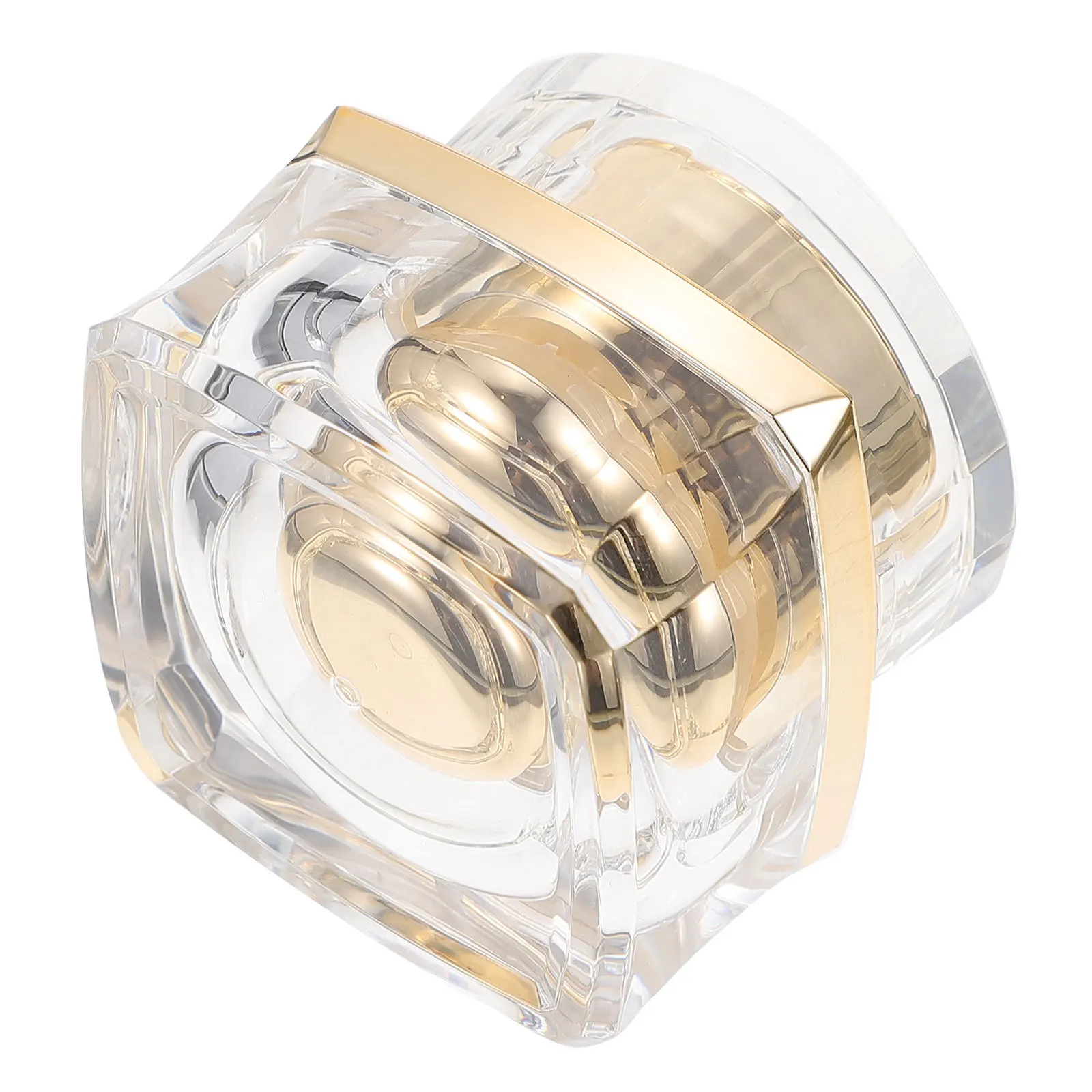 

1pc Reusable Cream Bottle Golden Small Storage Container For Travel Sub-Packaging Lotion Holder Refillable Multipurpose Jar