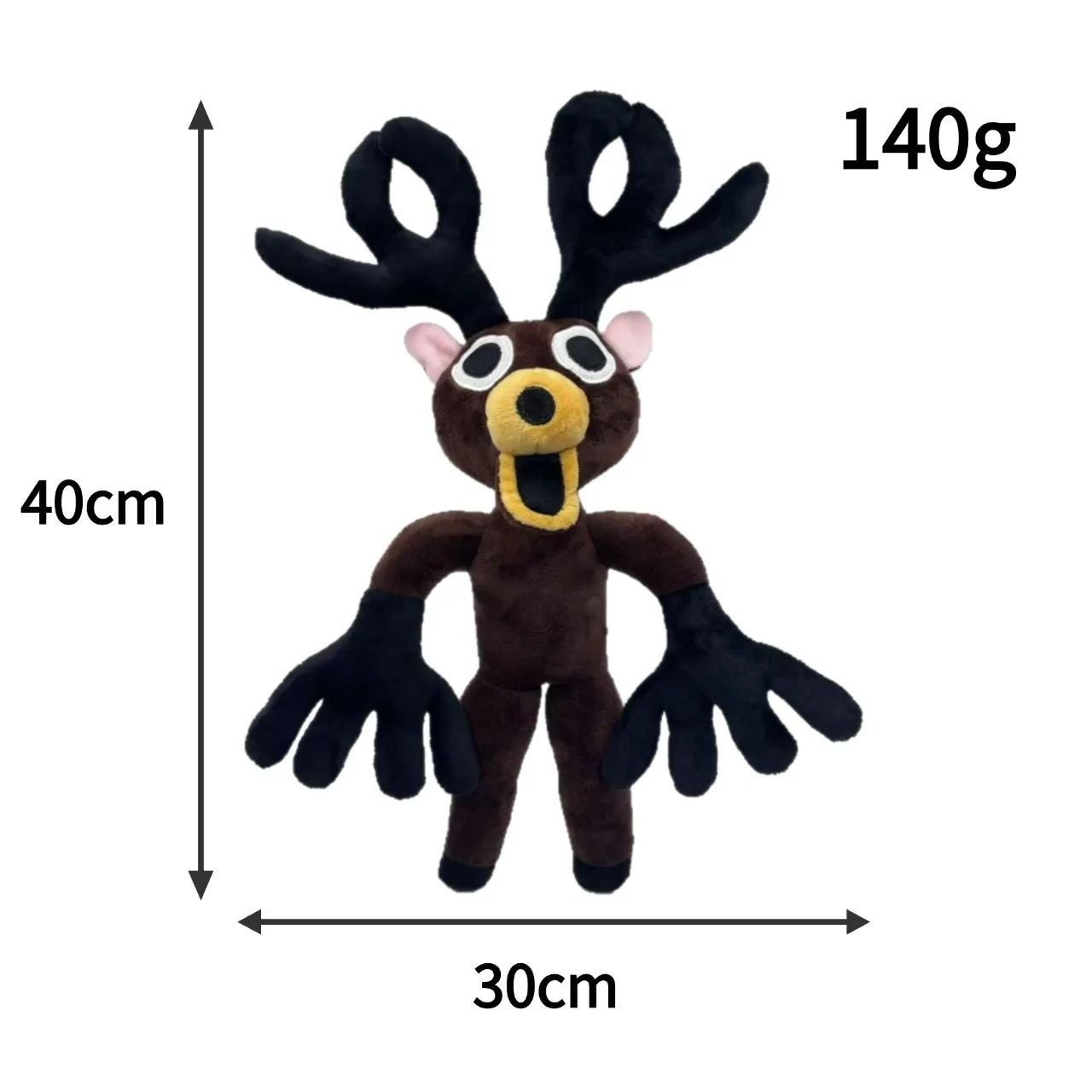 Peluche 99 Nuits dans la Forêt, 38 cm, Monstre Cerf 99 Nuits en Peluche