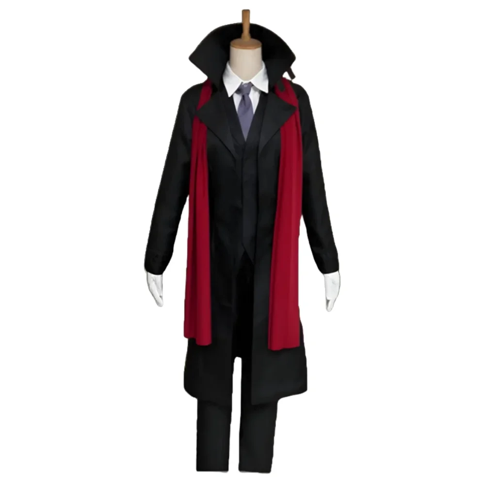 Anime Mori Ogai Cosplay Costume Cosplay Windbreaker Long Jacket Coat Suit  Wigs Halloween Costume 2025 Hot Sale