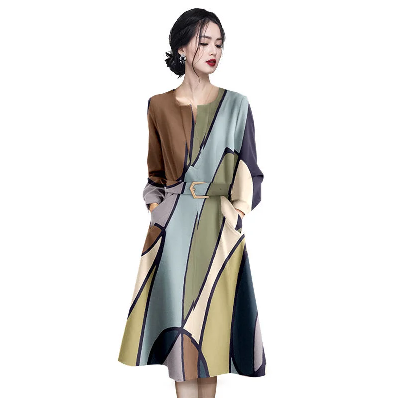 Summer European Goods Spring High-end Exquisite Luxury Spring And Autumn Ladies 2024 New Original Single Dress Silk Spring Dress