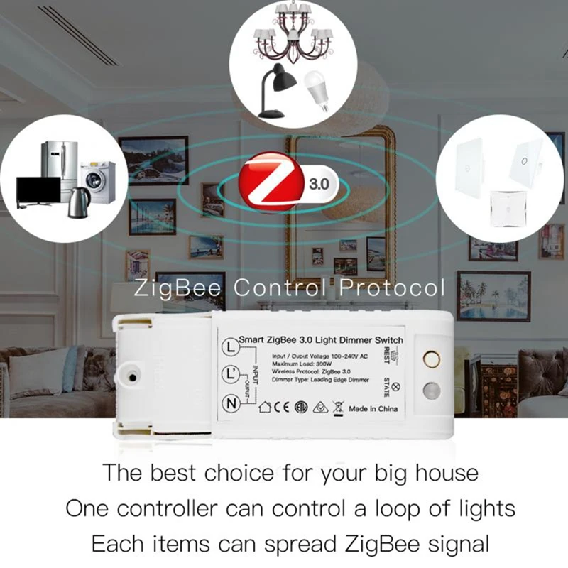 Top Deals Smart Zigbee 3.0 Light Dimmer DIY Smart Home Modified Switch For ECHO Plus Alexa Smartthings Remote Control App