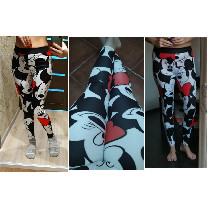 Leggings da donna di moda pantaloni sportivi da donna pantaloni da cartone animato da donna Leggings da palestra pantaloni Casual da donna pantaloni da Yoga per cartoni animati