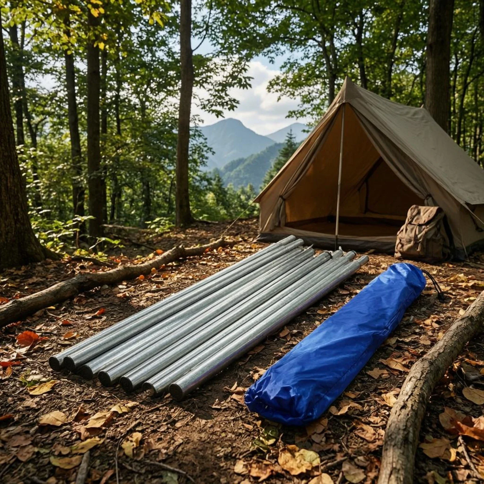 tent-support-poles-silver-metal-finish-extendable-support-poles-extendable-shelter-pole-telescoping-adjustable-tent-pole