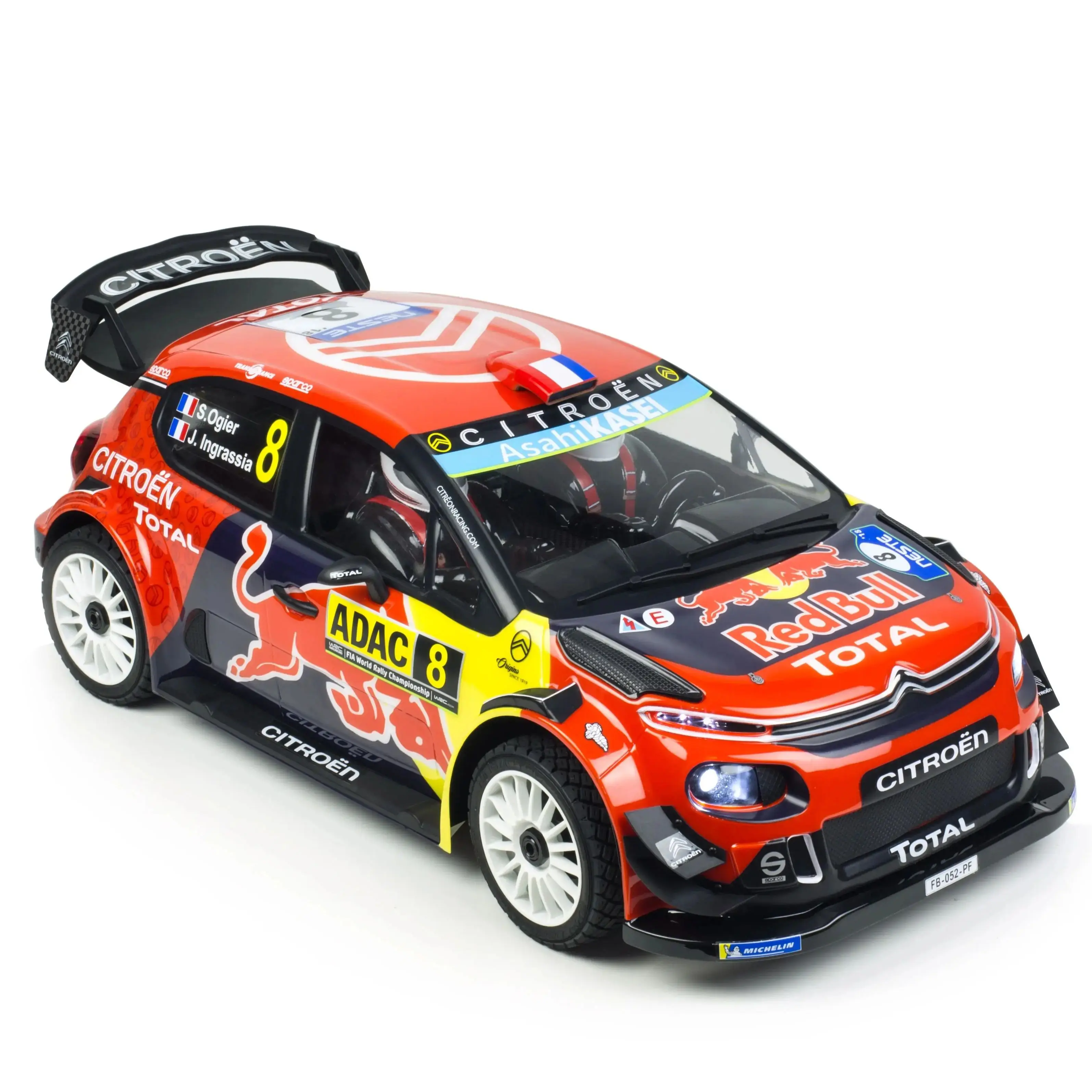 1:7 WRC C3ラリー シトロエン、レッドブルボディ、ラジコンカー、独立