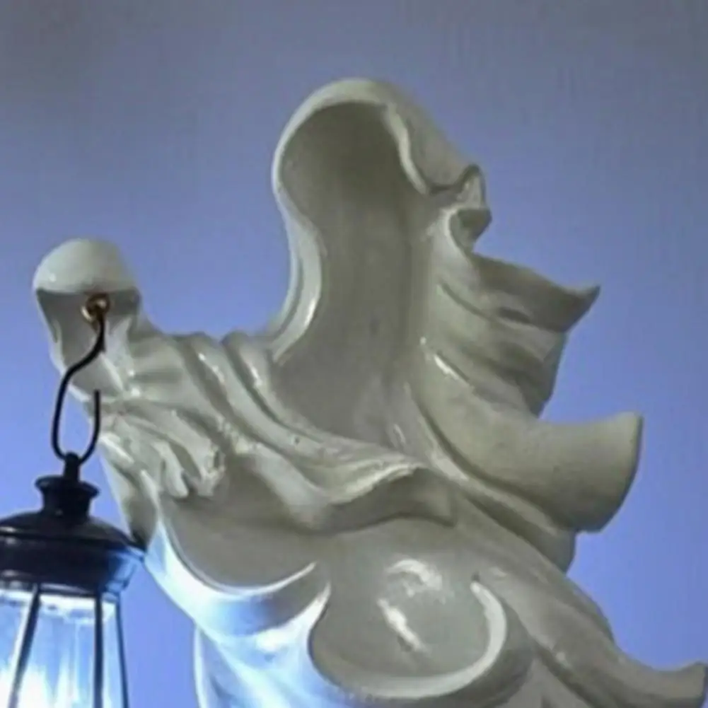 Faceless Lantern Ghost Halloween Witch Resin Lantern Ghoul Led Night Light Terrifying Hell Reaper Spooky Tabletop for Indoor