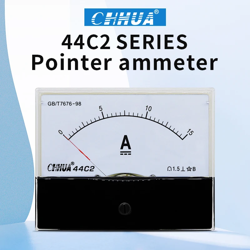 

CHHUA 44C2 DC Ammeter Analog Amp Meter Panel Pointer Meter 1A2A3A5A10A15A20A30A50A100A150A200A300A500A Current Test