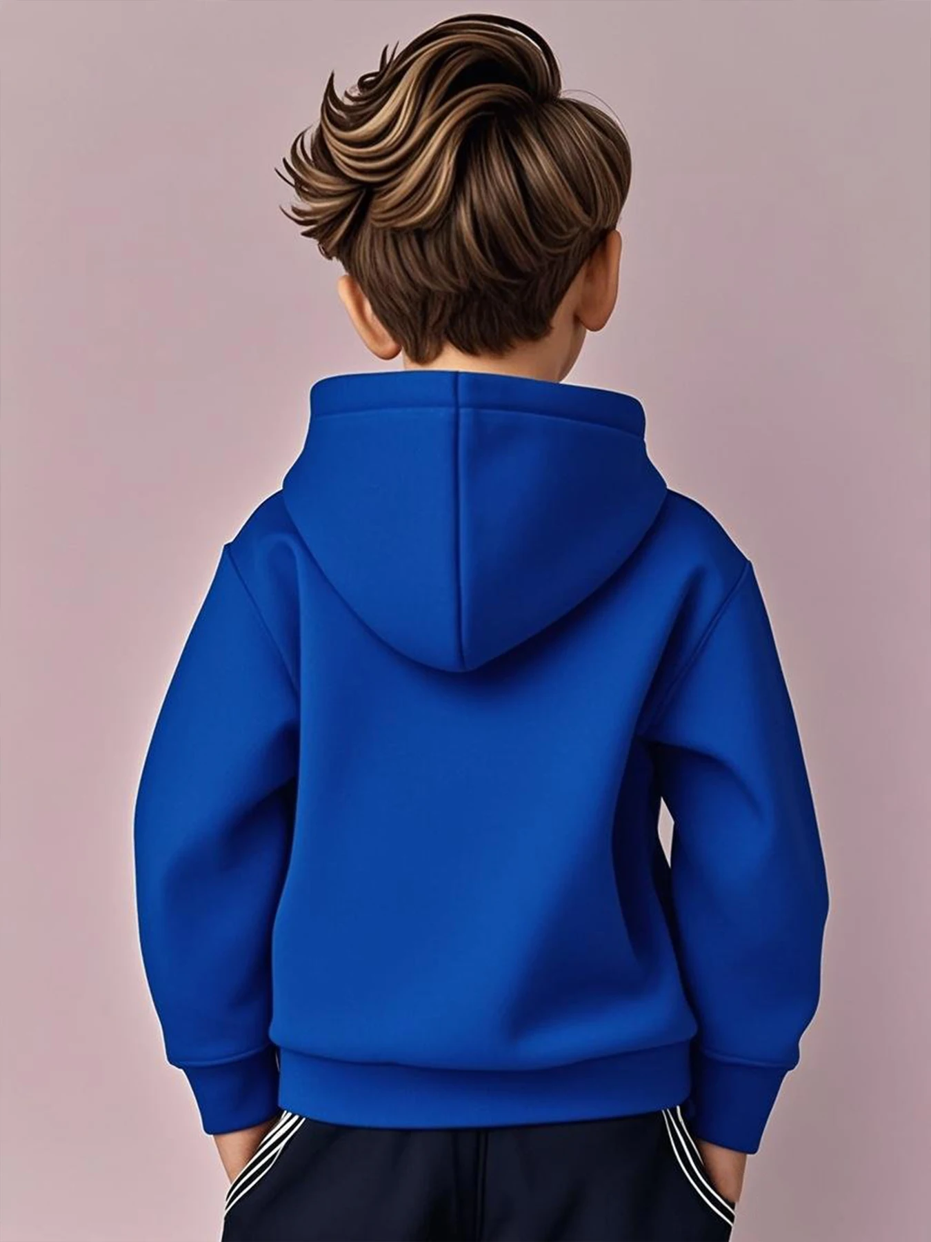 سويت شيرت بقلنسوة سميك ودافئ للأولاد من عمر 5 إلى 13 سنة. إنها الخيار المثالي للارتداء اليومي والأنشطة الخارجية.