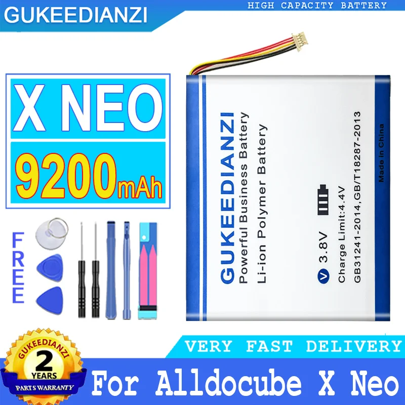 

9200mAh GUKEEDIANZI Battery For Alldocube Cube X Neo Tablet PC Replacement Accumulator 7-Wire Plug Big Power Bateria