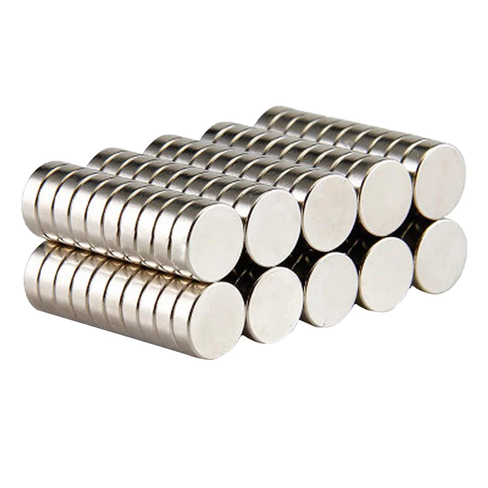 

100PCS Permanent Round Magnets Portable Magnetic Push for Refrigerator Crafts Science Projects Whiteboard - 10x3mm