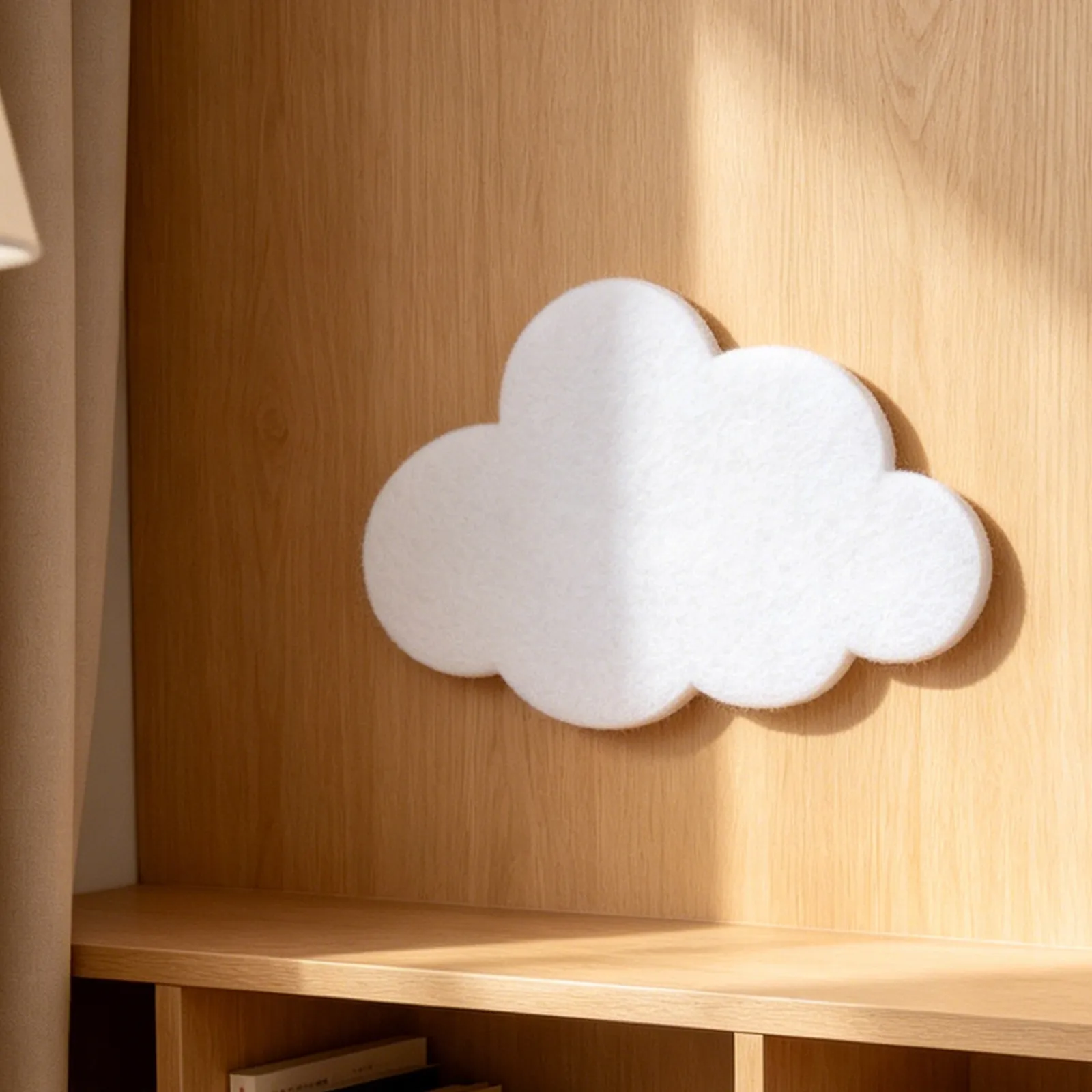 1Set Cloud Felt Wall Tiles Self Adhesive Bulletin Board Nursery Bedroom Study Office Wall Memo Display Board Cloud Room Decor