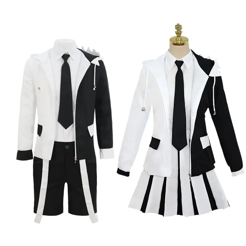 ss23 لعبة دانغانرونا مونوكوما أزياء تنكرية كوما شخصية الكبار رجل وامرأة موحدة مجموعة جوارب مجانية ميدالية شارة قدس