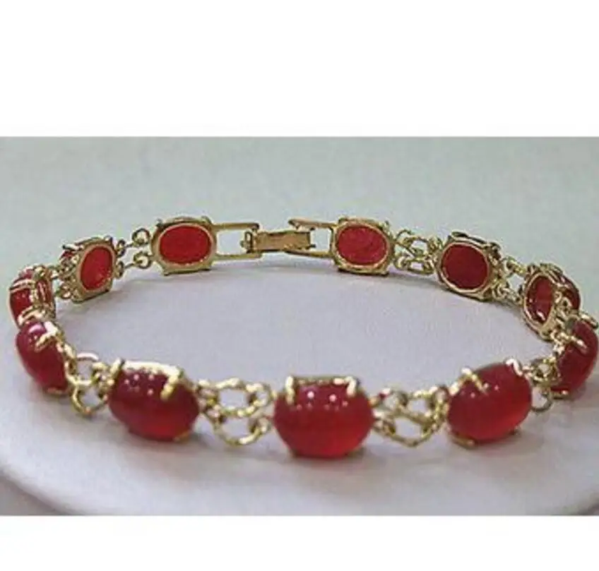 

Fashion Jewelry stone red stone bracelet 7.5inch AAA style Fine jewe Noble 100% Natural stone