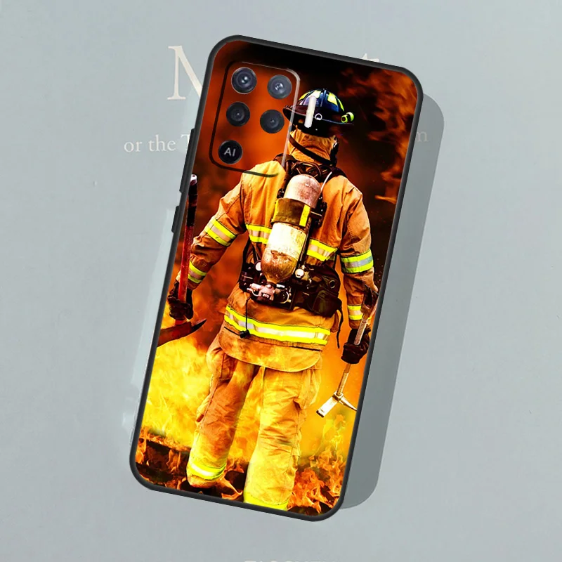 Firefighter Heroes Fireman Phone Case For OPPO A74 A54 A94 A15 A3S A5S A52 A72 A83 A91 A93 A5 A9 A31 A53S 2020 Coque