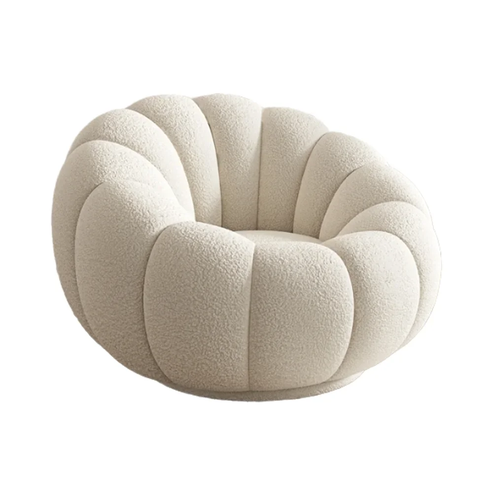 &Small-sized Soft Velvet Fabric Lazy Sofa Cover Comfortable Japanese Style Pumpkin Chair Cover for Lying & Sleeping