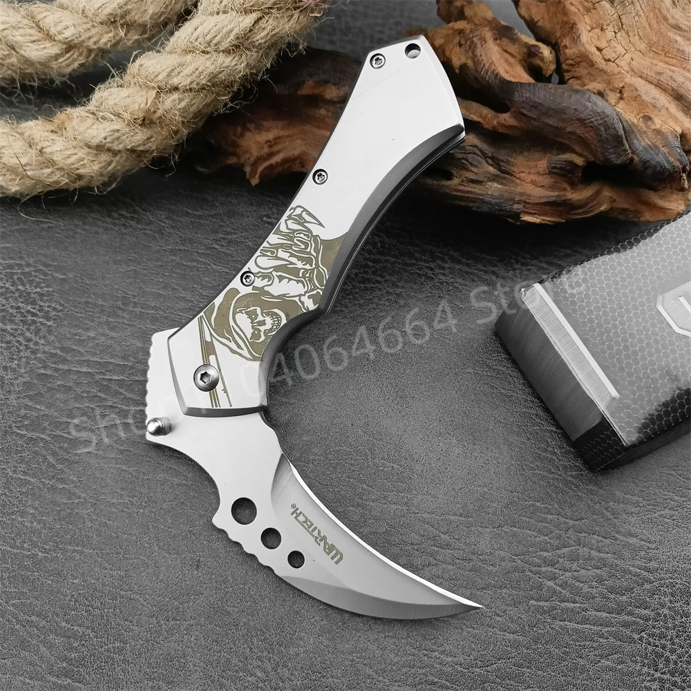 Wartech Scythe Ninja Folding Blade Knife 420 Steel Karambit Knives Outdoor EDC Camping Hunting Survival Camping Hunting Tools