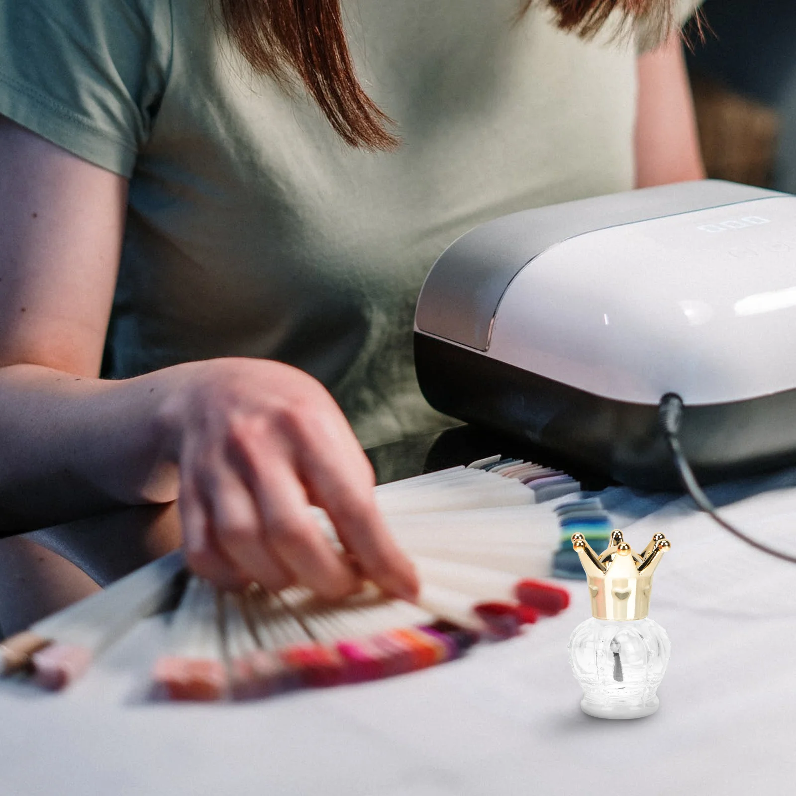 6Pcs Empty Nail Polish Bottles Glass Refillable Leak Proof Small Containers for Professional Nail Art Salon Use Sub Package