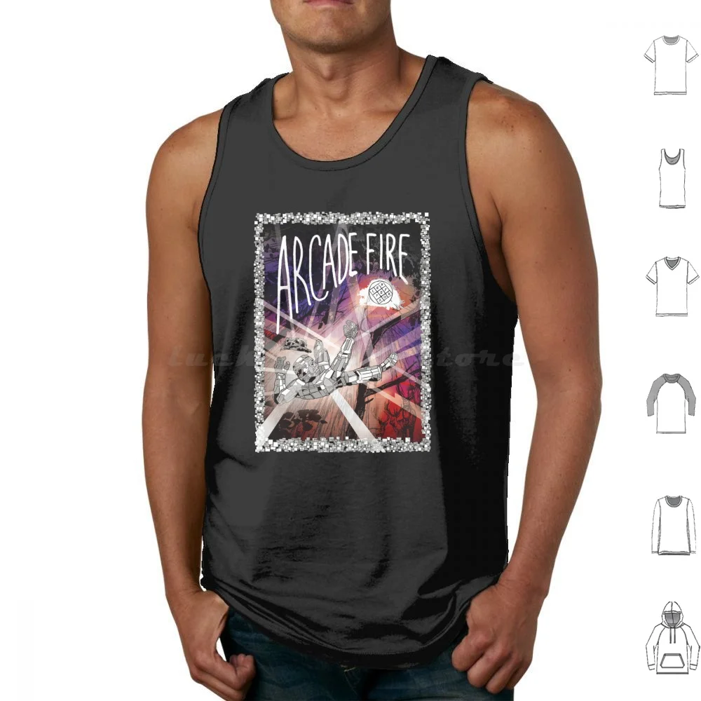 Life Is Music Tank Tops Print Cotton Arcade Fir Indie Canadian Suburbs Band Arcade Alternative Fire Reflektor Music