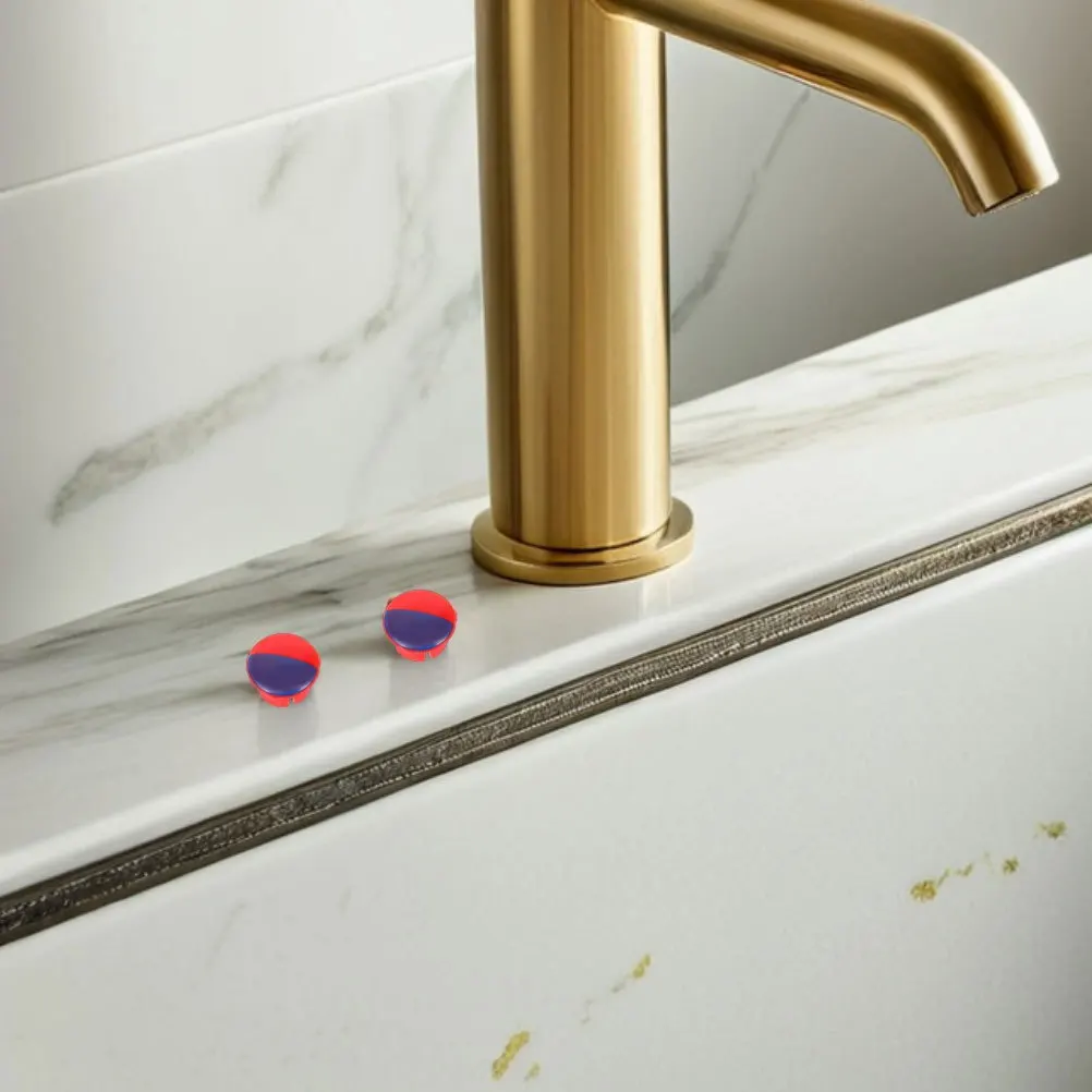 

1Set Hot Cold Water Faucet Caps Red Blue Decorative Covers Temperature Indicators Kitchen Bathroom Replacement Handles