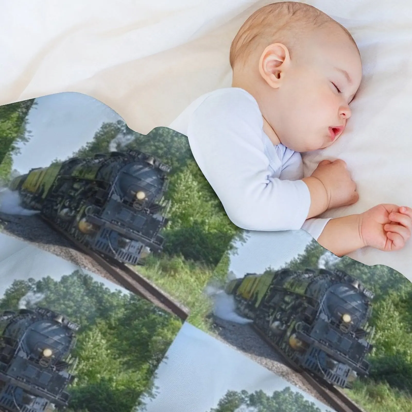 Big Boy No. 4014 Steam Locomotive Throw Blanket Polar Giant Sofa Luxury Designer bed plaid Tourist Fashion Sofas Blankets view 3