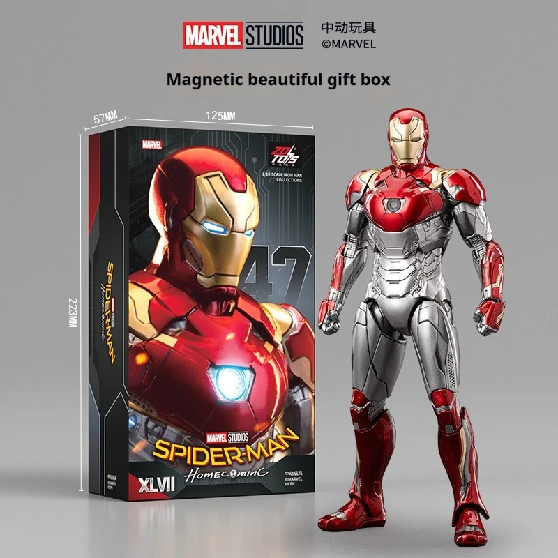 Zd Toys Marvel Licensed Iron Man MK47 Action Figure Movable Joints Collectible Model Desktop Decoration For Adult Fans