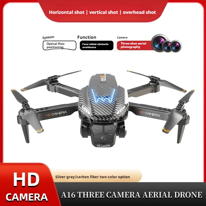 New A16max Uav Optical Flow Three Camera Aerial Four-Copter Long Endurance Obstacle Avoidance Remote Control Aircraft Toy