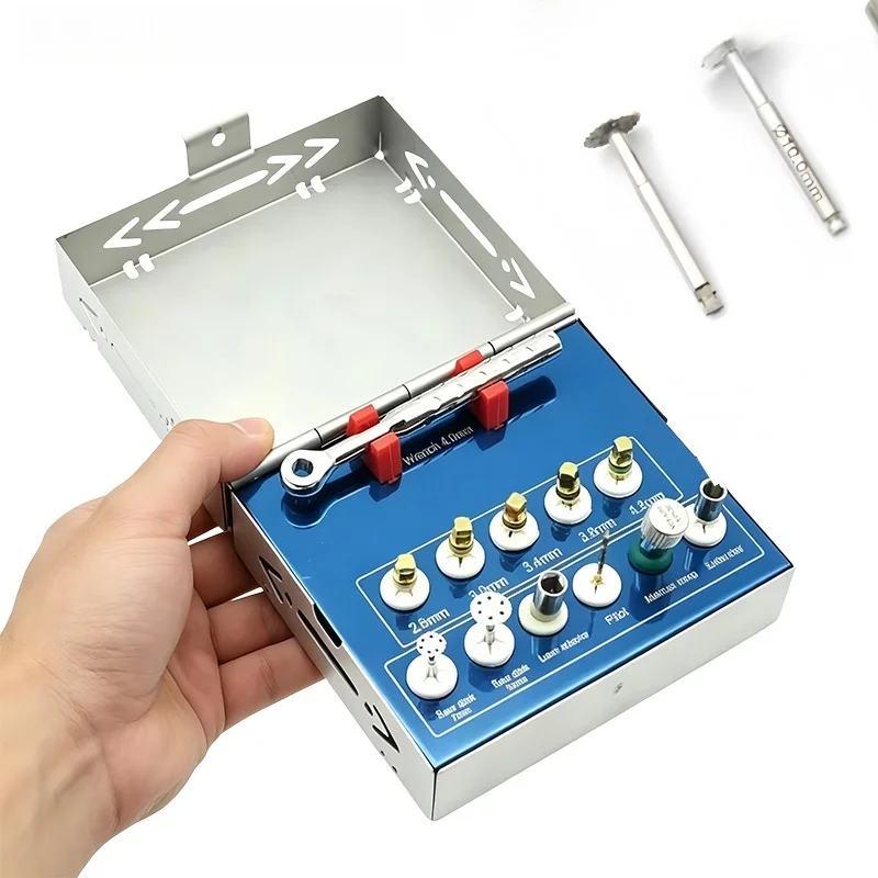 1Set Dental Oral Dental Implant Tools Instrument Implant Bone Splitting Bone Extrusion Bone ExpansionTool Box Set
