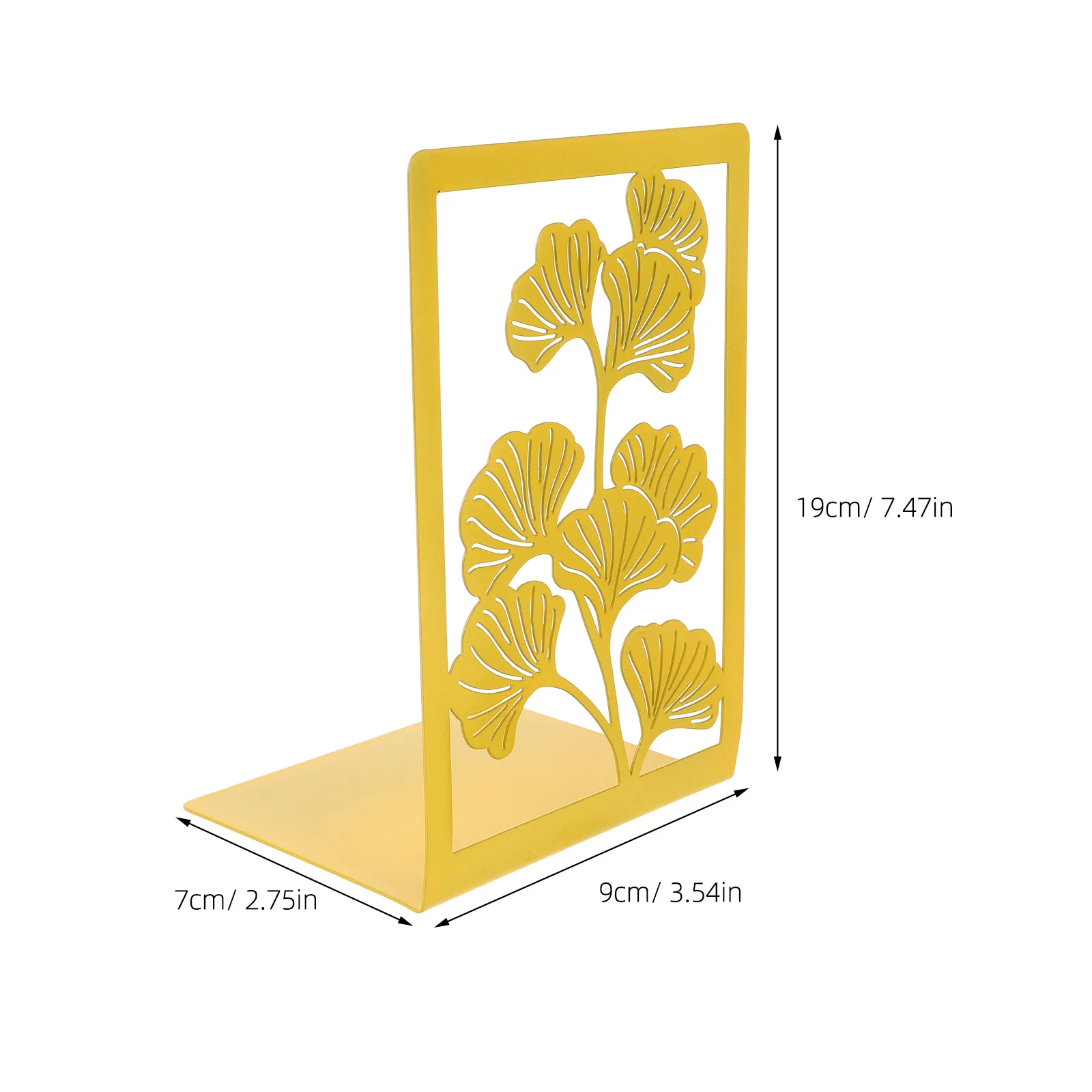 2 Pcs Ginkgo Leaf Bookends Holders Decor Exquisite Stands Convenient Multi-function Desktop