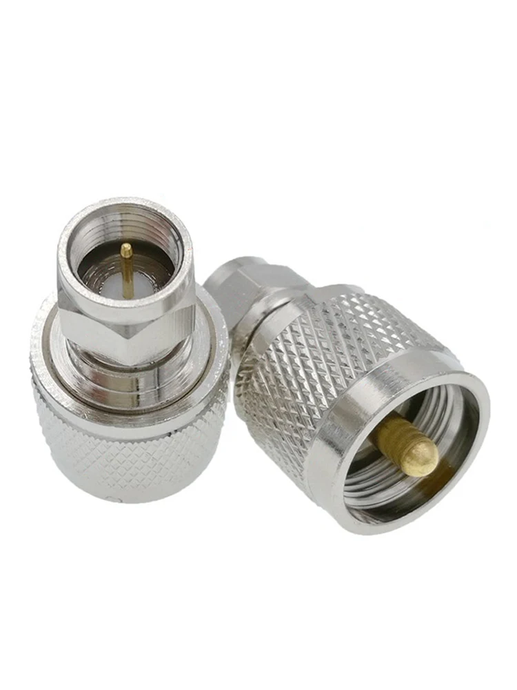 PL259 SO239 UHF Stecker-Buchse auf F TV Stecker-Buchse Adapter PL-259 SO-239 Steckverbinder Gerade Kupfer Vernickelt – Detail 6