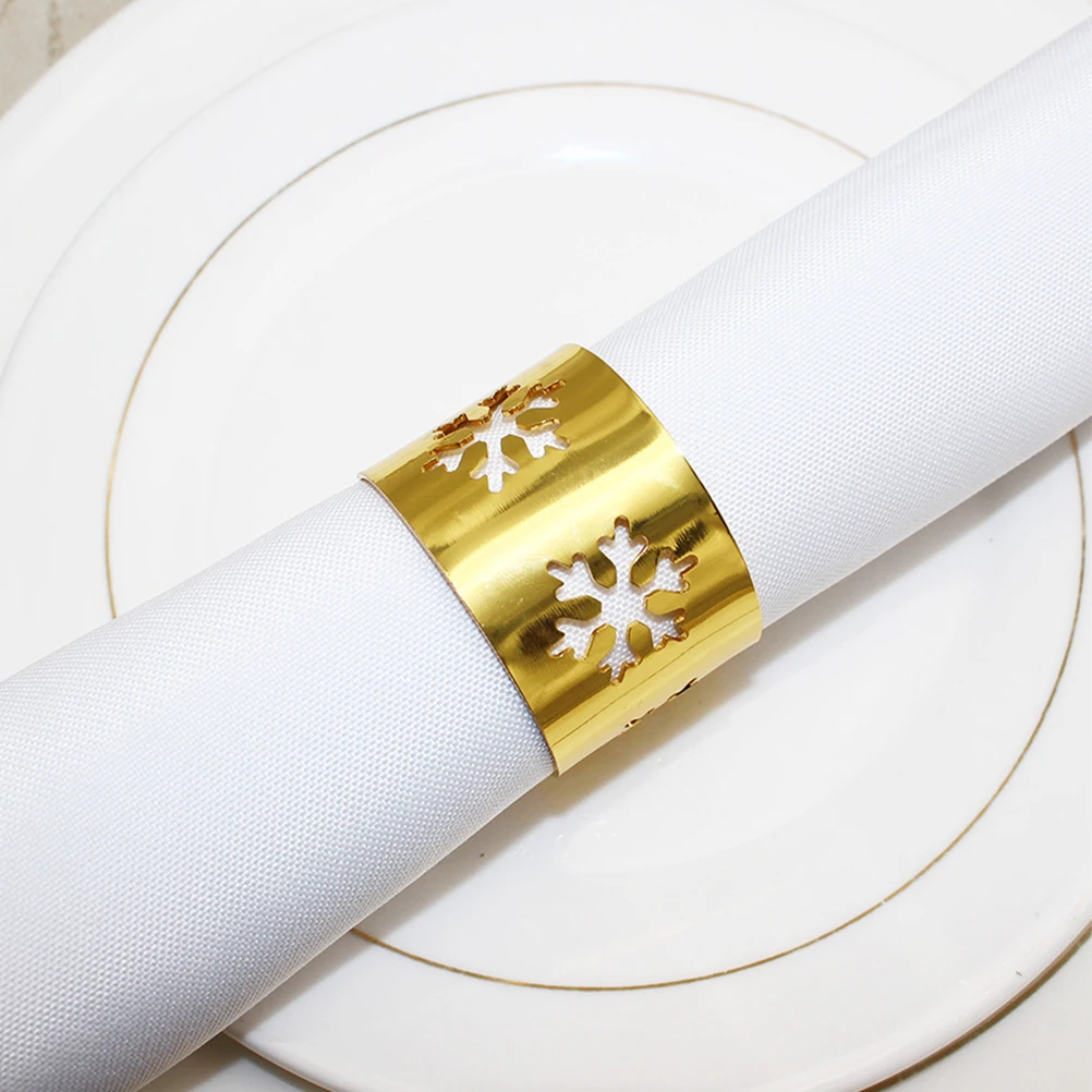 

2 Pcs Napkin Ring Holder Rings Holders for Cloth Napkins Semicircle Decorative Metal