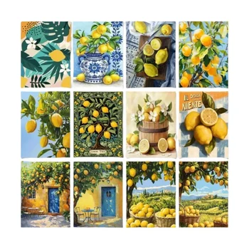 GATYZTORY DIY Coloring By Number Lemon Kits Painting By Number Modern Drawing On Canvas…