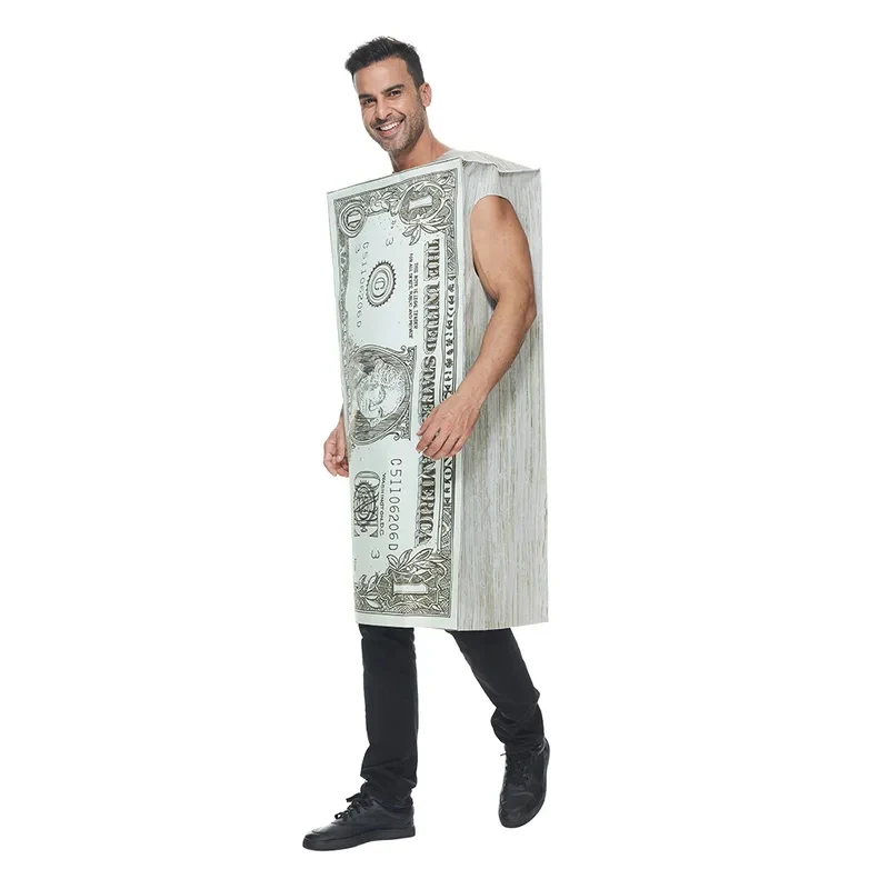 

❤2026✚Funny Us Dollar Costume for Men Personalized Cosplay Costume Carnival Performance Holiday Party Dollar Cosplay Costume◀