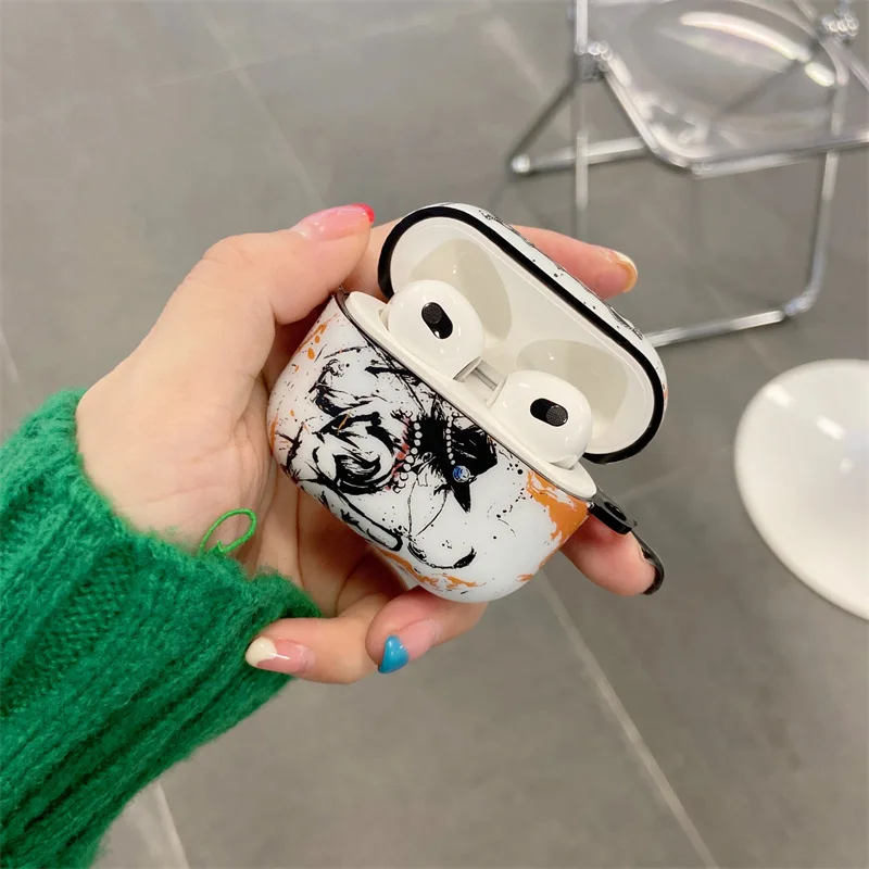 One Piece Earphone Case Airpods 3 1 Pro 2 Anime Figures Protective Shell Wireless Bluetooth Earphones Cover Toys Birthday Gifts