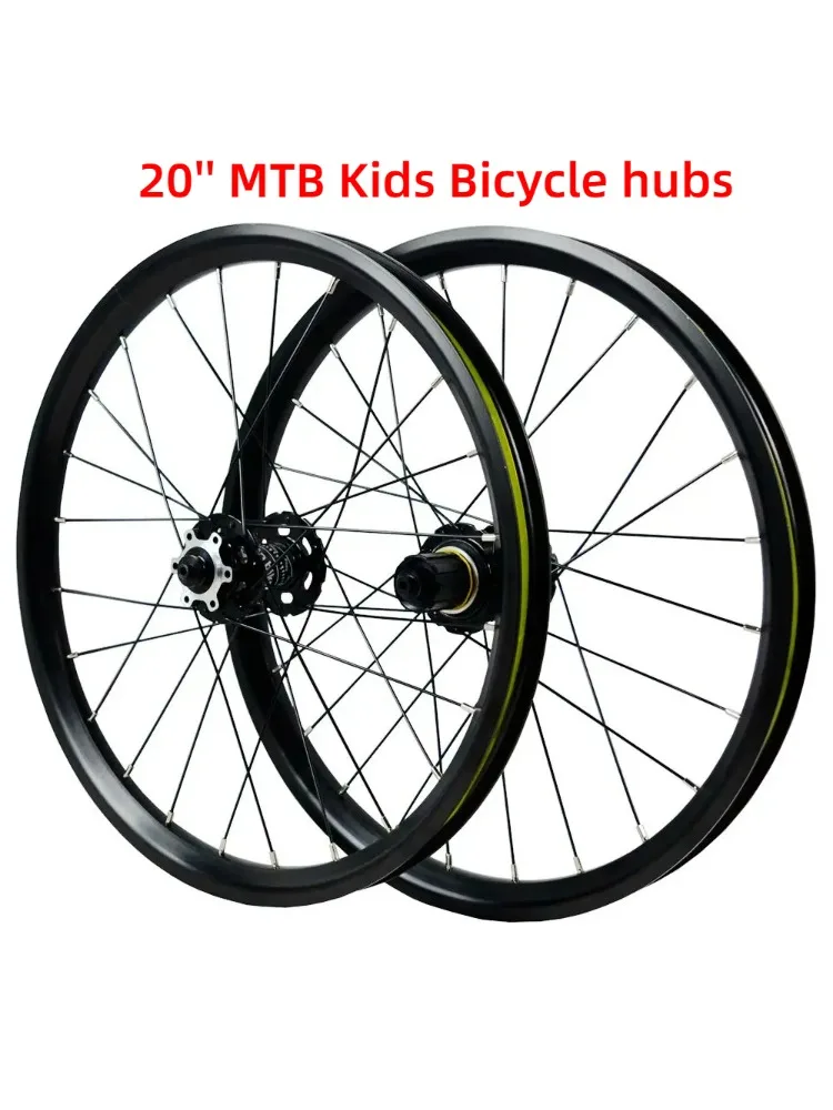 AliExpress NONE 20 Inch 406 Mountain Bike Wheels MTB Kids Bicycle Hubs 24Holes Disc Brake 7/12 Speed Front 2 Rear 4  Bearings Alloy Wheelset