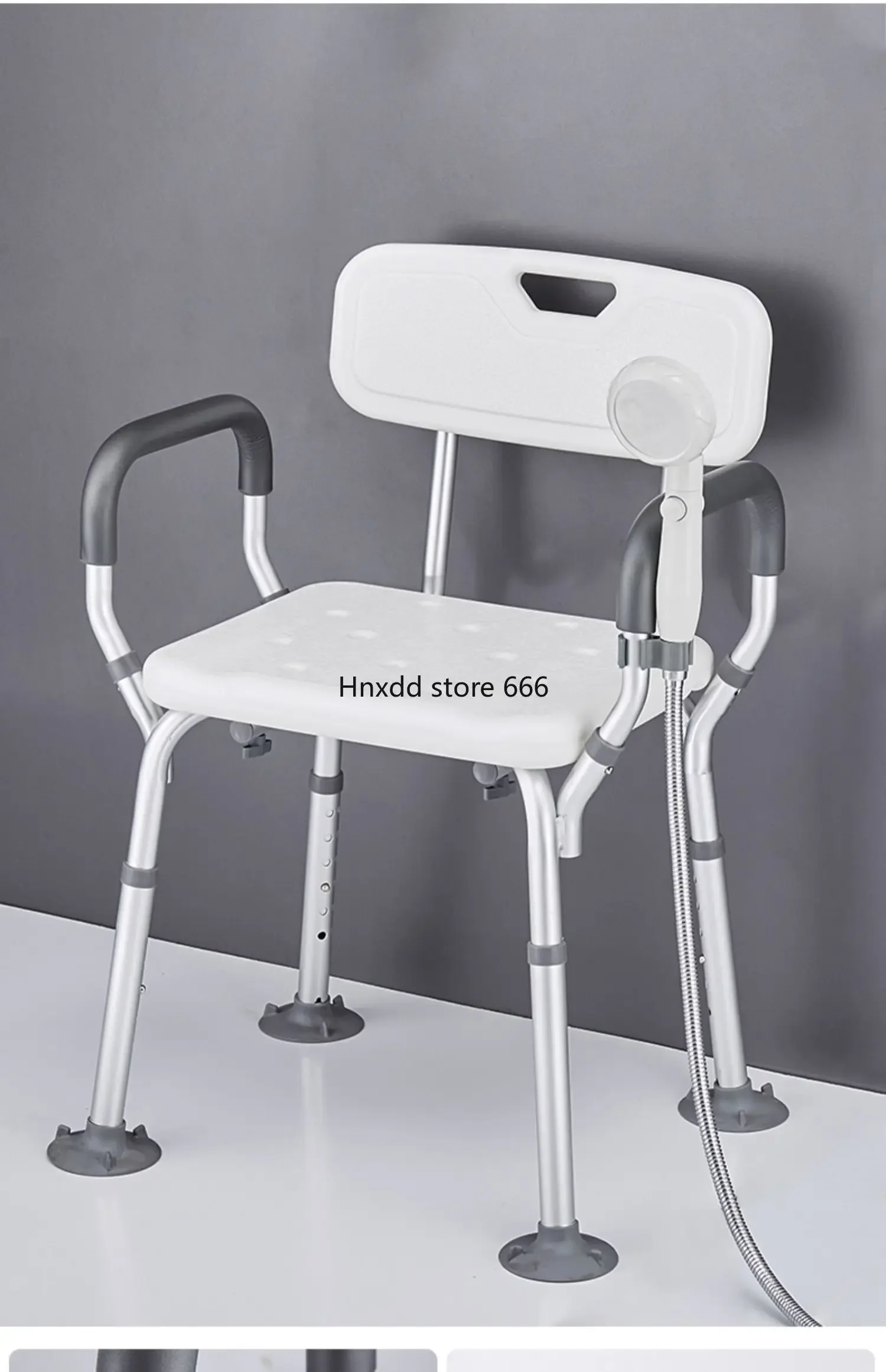 Room Bath Chair Bathroom Elderly Shower Stool Armrest Non-slip Sitting Stool