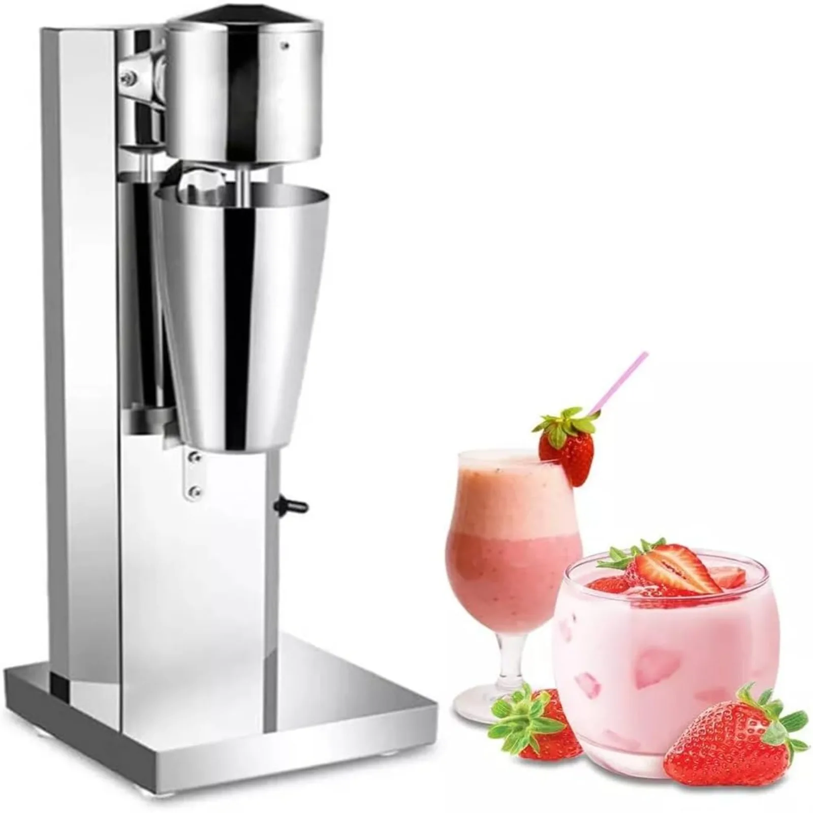 

Electric Milkshake Maker Machine, Stainless Steel Milk Blender, Malt Blender, Drink Mixer, 110V 180W Commercial Smoothie Mixer