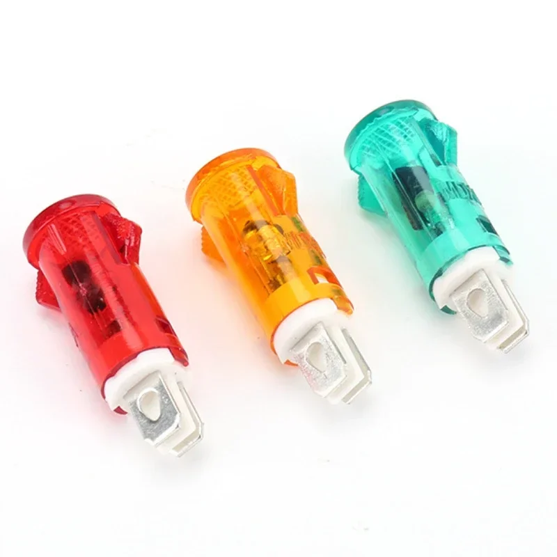 10PCS/Lot MDX-11A Guiding Signal Lamp Panel Mounting Neon Indicator Red Green Yellow Lights 12V 24V 220V 380V