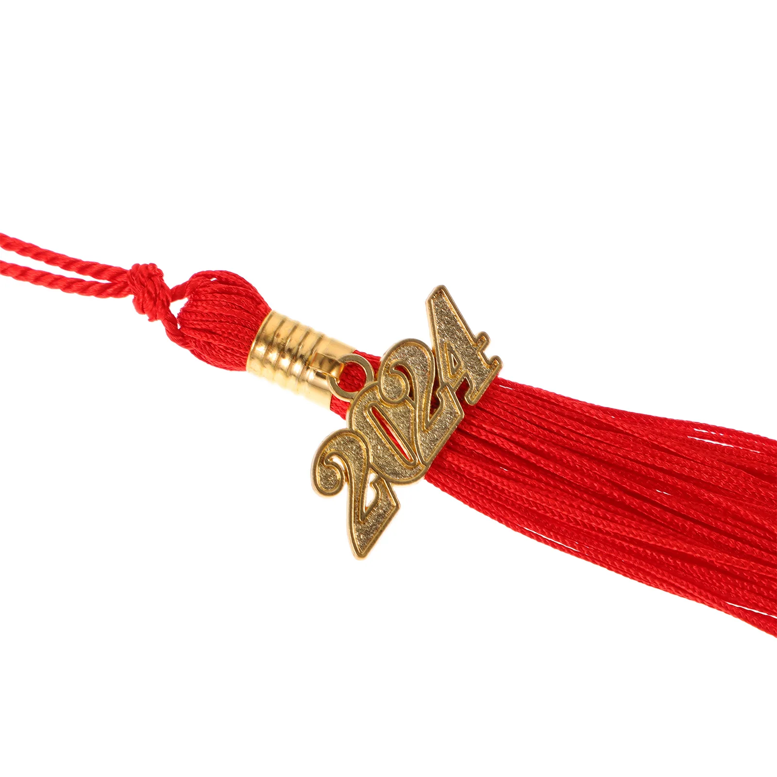 

12pcs Graduation Cap Tassels Polyester Alloy 2024 Academic Hat Accessories Charm Supplies Elegant Memories Gifts