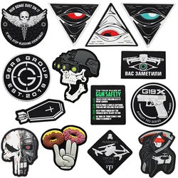 Creative Skeleton Drone 3D PVC Tactical luminous Patch stereoscopic Hook Backing Outdoor Backpack Rubber Emblem embroidery Badge