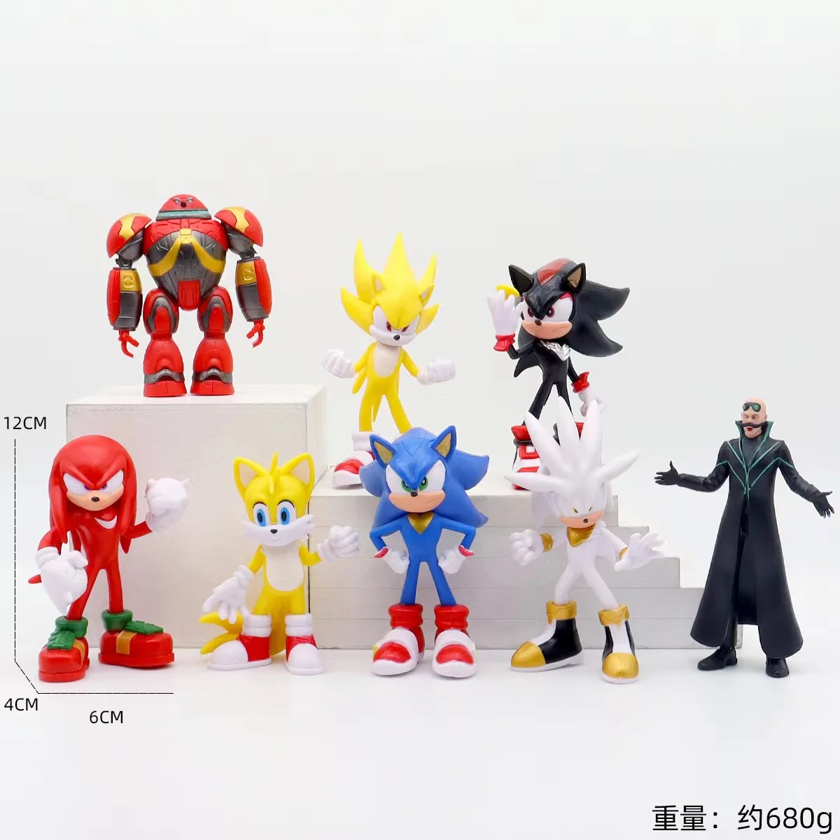 8 Style Hot Selling Sonics Film and Television PVC Character Toy Hedgehog Shadow Tail Figure Model Dolls Children Animal Toys