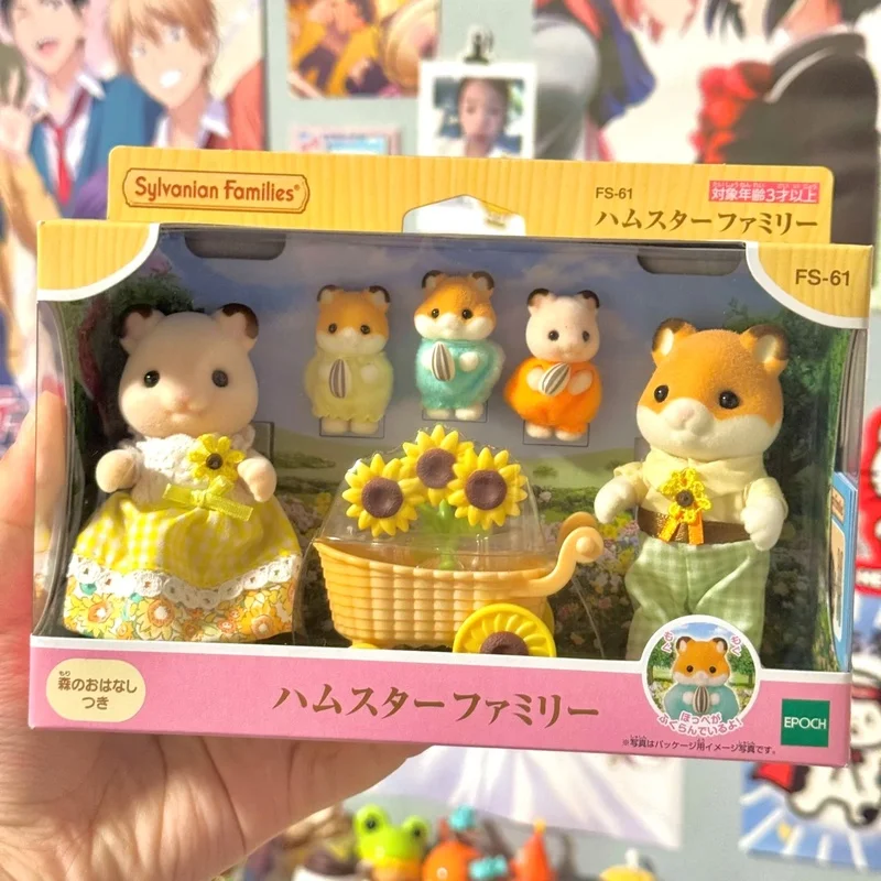 

Genuine New Sylvanian Families Aceessories Figures Popcorn Car Love Rat Dolls For Girls Kids Toys Girl New Hamster Family Model