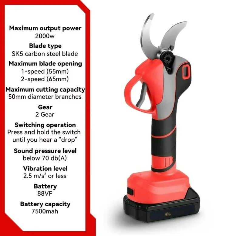 Electric Pruner Power Shears Electric Scissors Rechargeable Goat Hoof Trimmer Cutter Shears