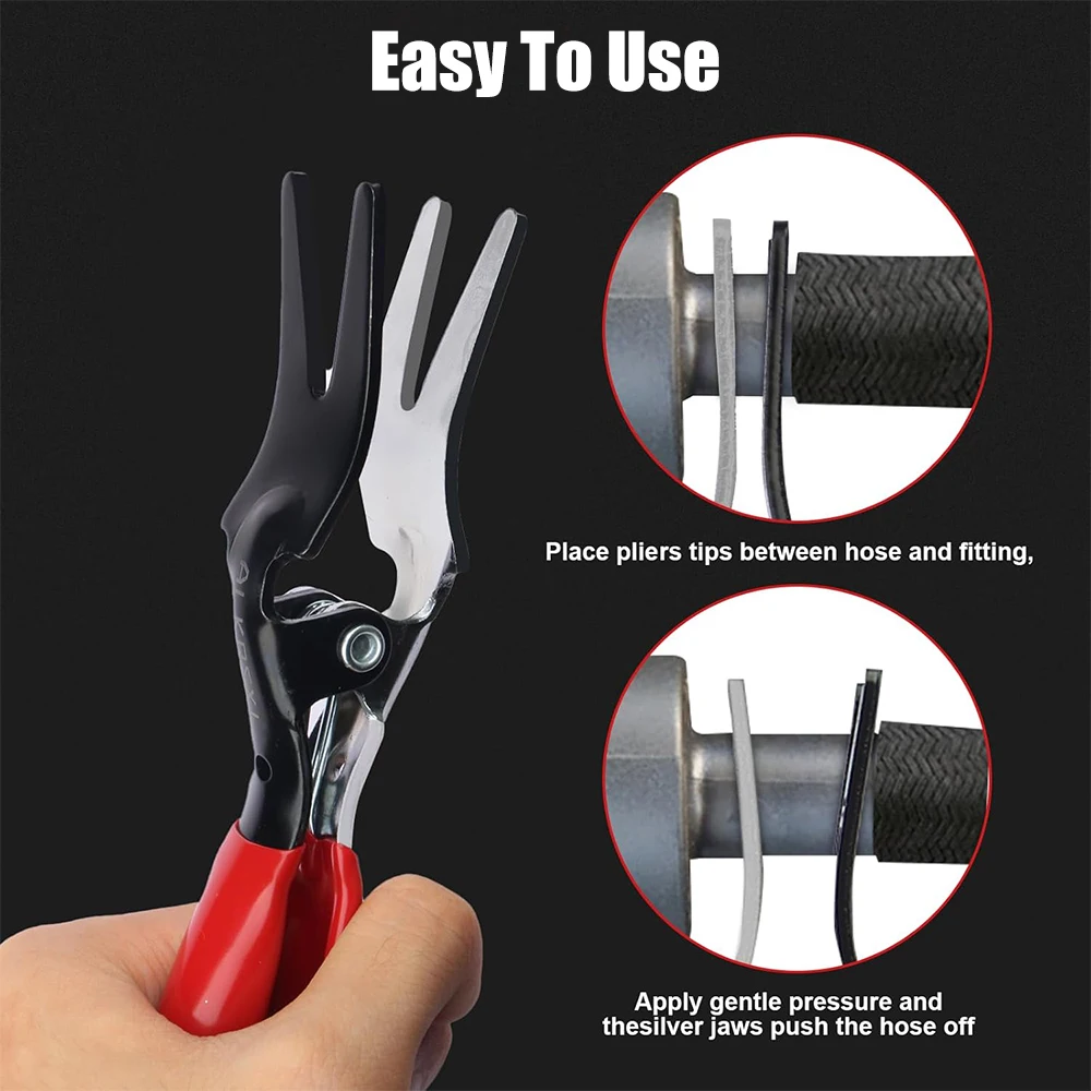 Oil Hose Pipe Buckle Removal Tool,Auto Fuel Vacuum Line Tube Hose Remover Pliers,Separator Pliers Pipe Repairing Tool VT01166