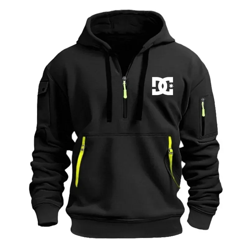 

2026 Autumn Winter Men's Loose-Fitting Multi-Pocket Hooded Sweatshirt Casual Fashionable Outdoor Sports Pullover Shirt