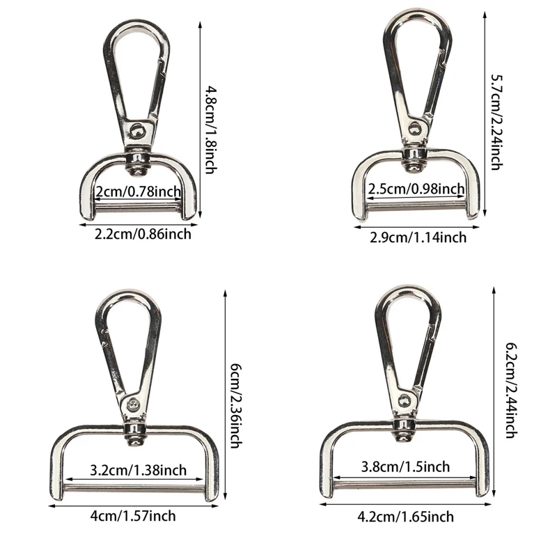 

1pc DIY Metal Detachable Snap Hook Trigger Clips Buckles for for Leather Craft Bag Strap Buckles Handle Shoulder Webbing