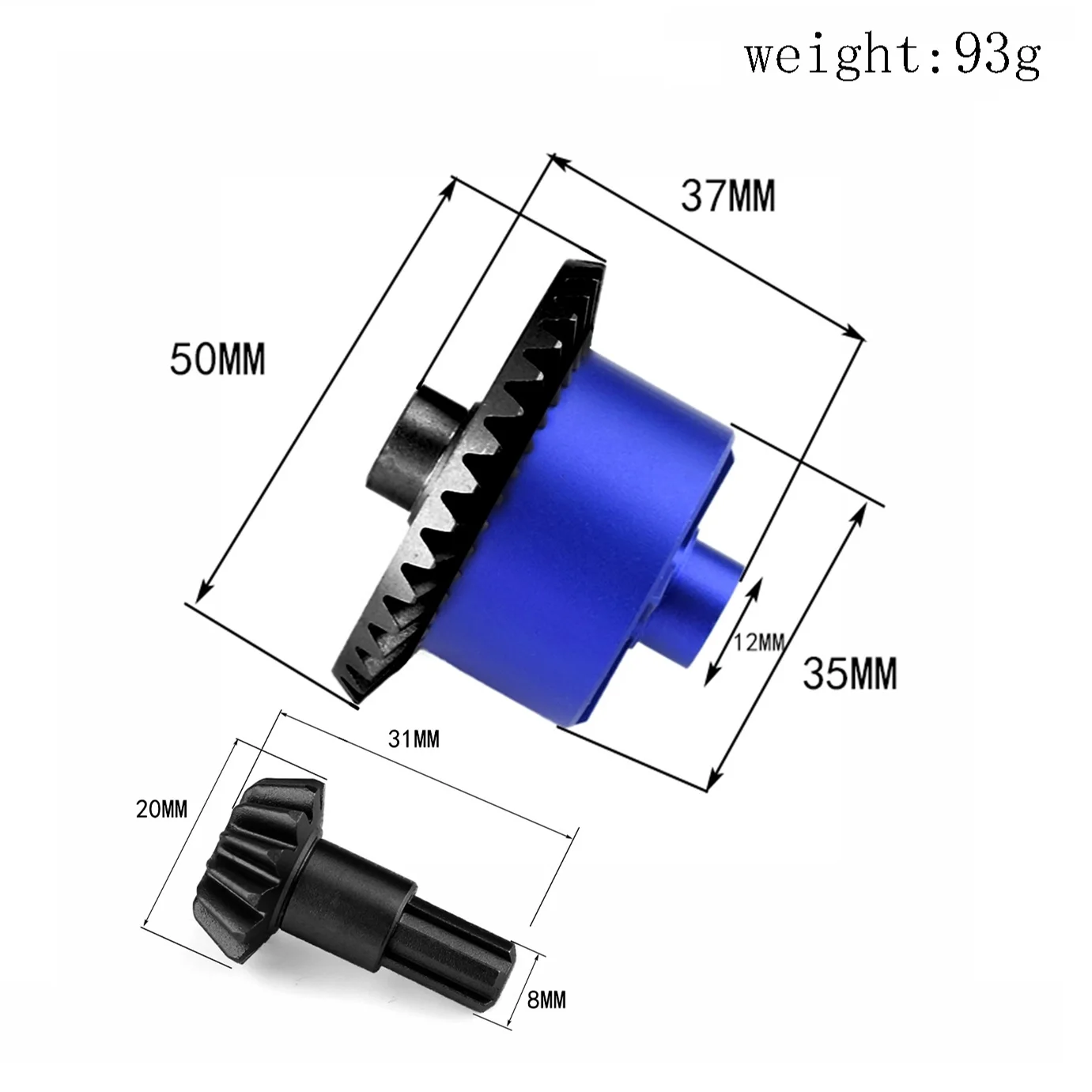 Metal Differential Case 37T Main Gear 13T Input Gear for ARRMA 1/10 Kraton Senton Big Rock Granite Outcast 4x4 Upgrade Parts