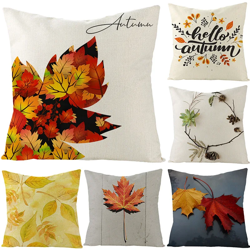 

Maple Leaf Pillowcase Colorful Forest Pillow Case Bedroom Decoration Luxury Decor Bed Sofa Pillow Covers 45x45cm Home Decor